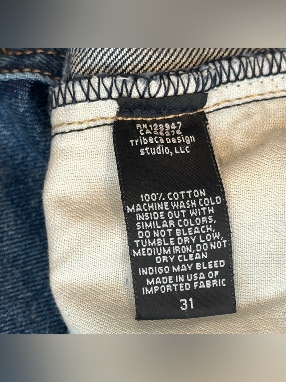 Nili Lotan Taylor Relaxed Straight Taper Rigid Denim Jeans Simon Wash Women’s 31 - Picture 8 of 9